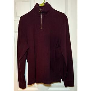 Polo Ralph Lauren‎ 1/4 zip pullover. Burgundy. Size large.